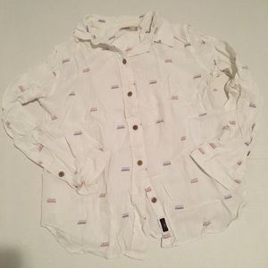 Faherty Surf Bus Print Button Down Shirt